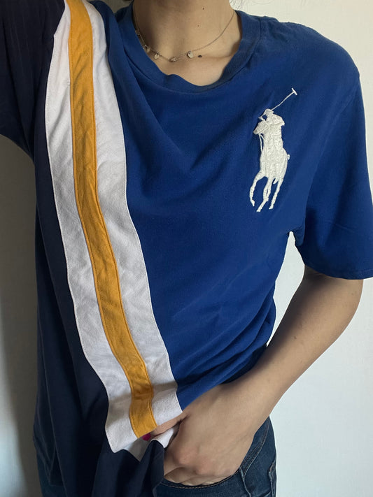 T-Shirt Ralph Lauren blu bianca e gialla taglia XL