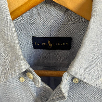 Camicia manica lunga Ralph Lauren Oxford azzurra taglia XL