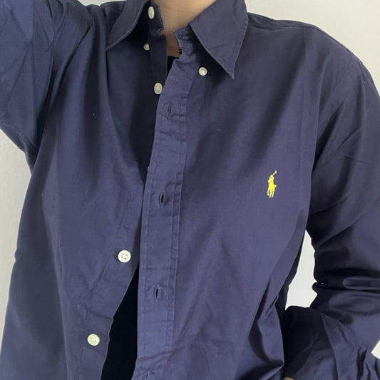 Camicia manica lunga Ralph Lauren blu taglia XL