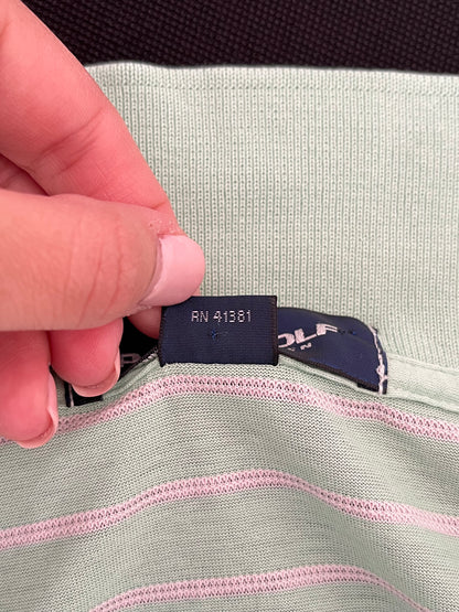 Polo Ralph Lauren verde e bianca taglia 4XL