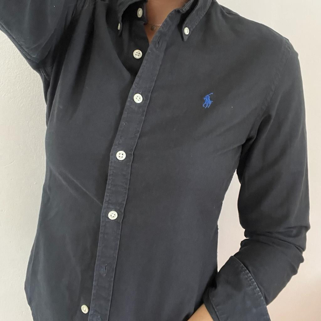 Camicia manica lunga Ralph Lauren nera taglia XS