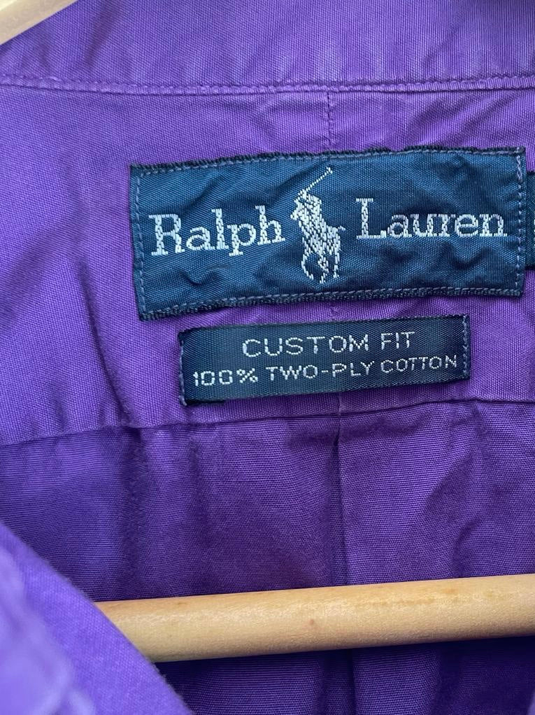 Camicia manica corta Ralph Lauren viola taglia XL