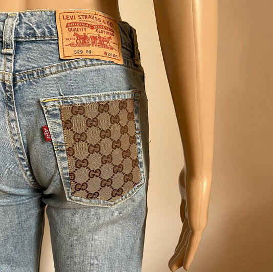 Jeans Levi’s 529 x Gucci taglia 40 custom
