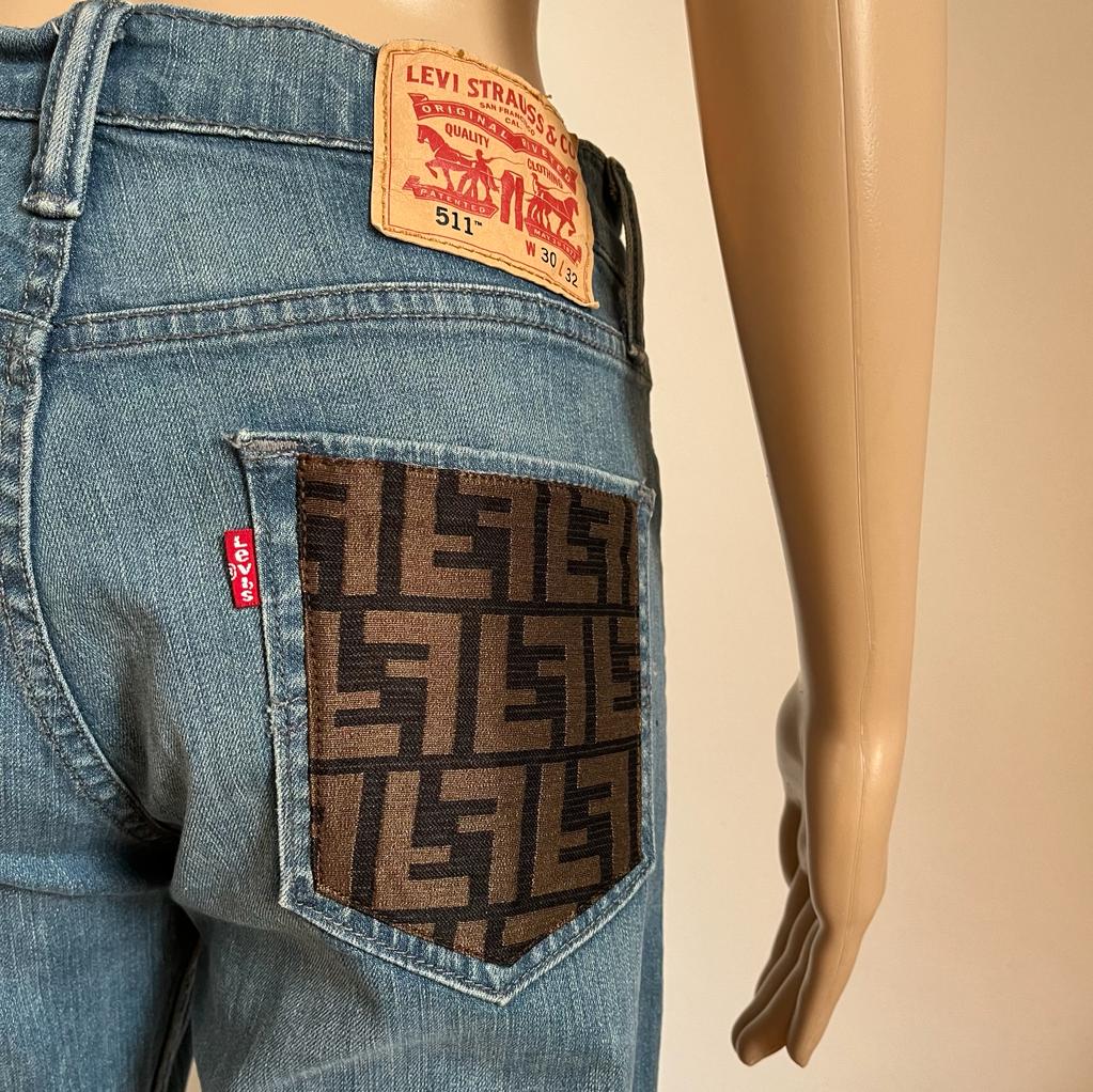 Jeans Levi’s 511 x Fendi taglia 44 custom