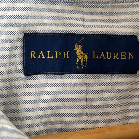 Camicia manica lunga Ralph Lauren Oxford azzurra e bianca taglia L