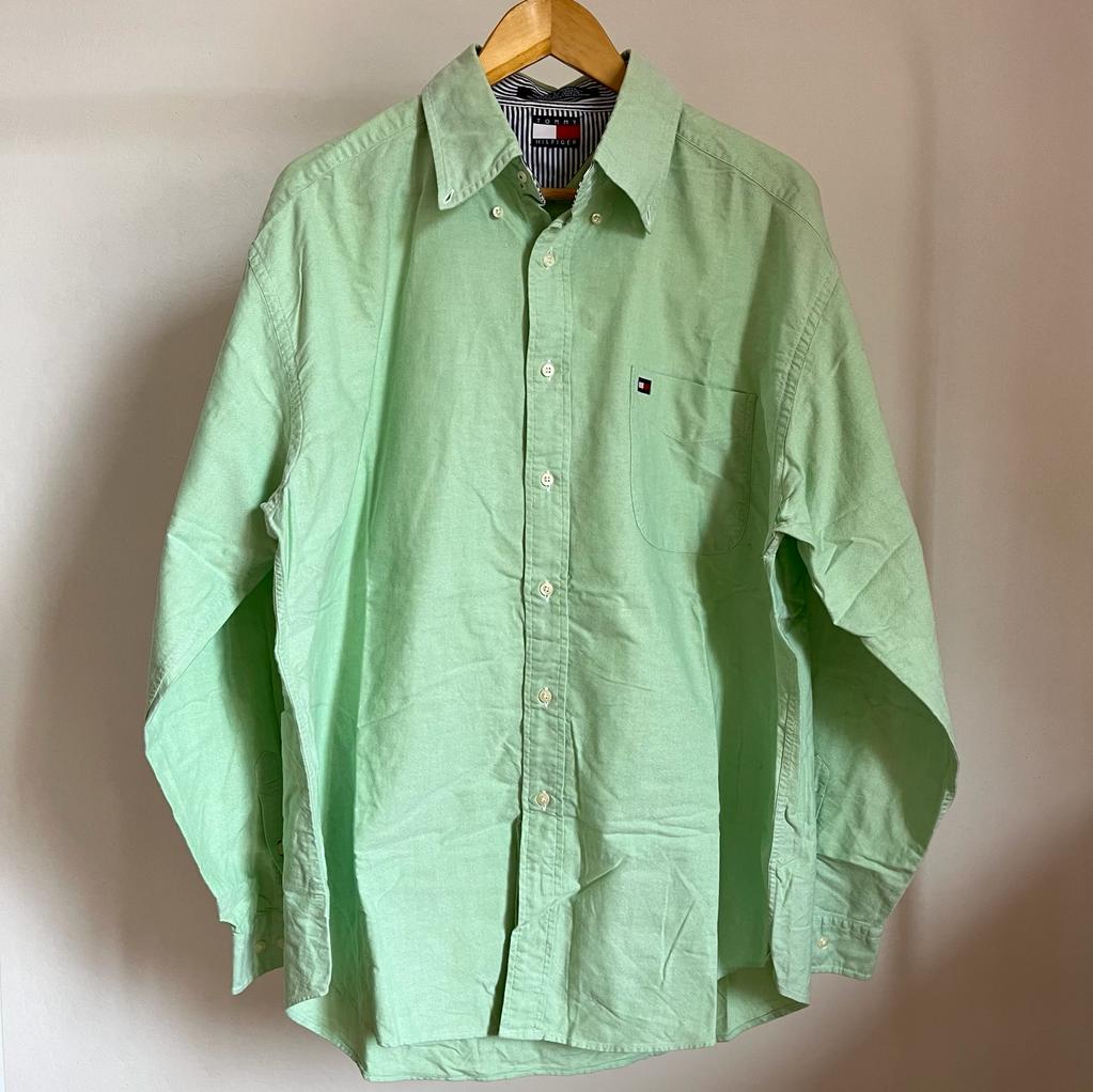 Camicione manica lunga Tommy Hilfiger verde taglia XXL