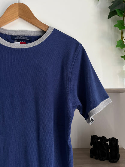 T-Shirt Tommy Hilfiger blu e grigio taglia L