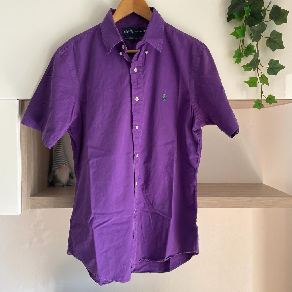 Camicia manica corta Ralph Lauren viola taglia XL