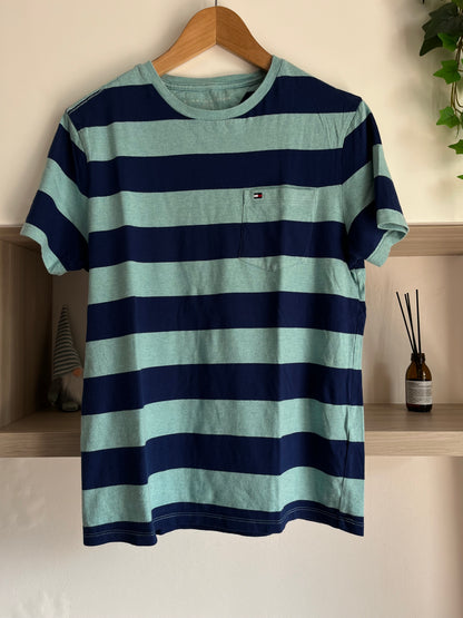 T-Shirt Tommy Hilfiger azzurra e blu taglia L