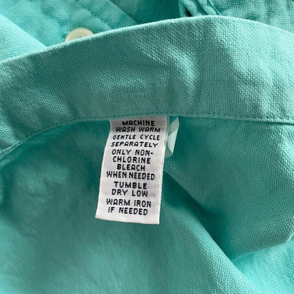 Camicia manica lunga Ralph Lauren verde acqua taglia XXL