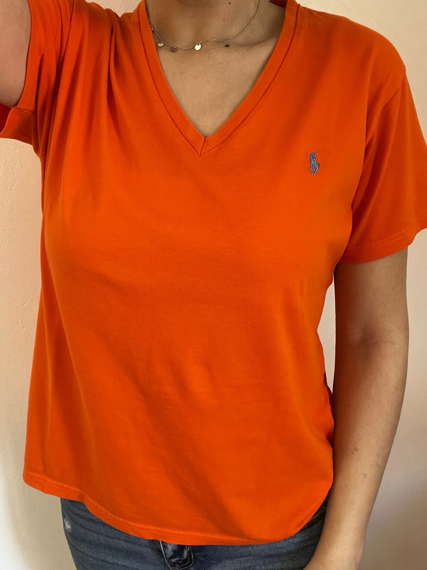 T-Shirt Ralph Lauren arancione taglia L
