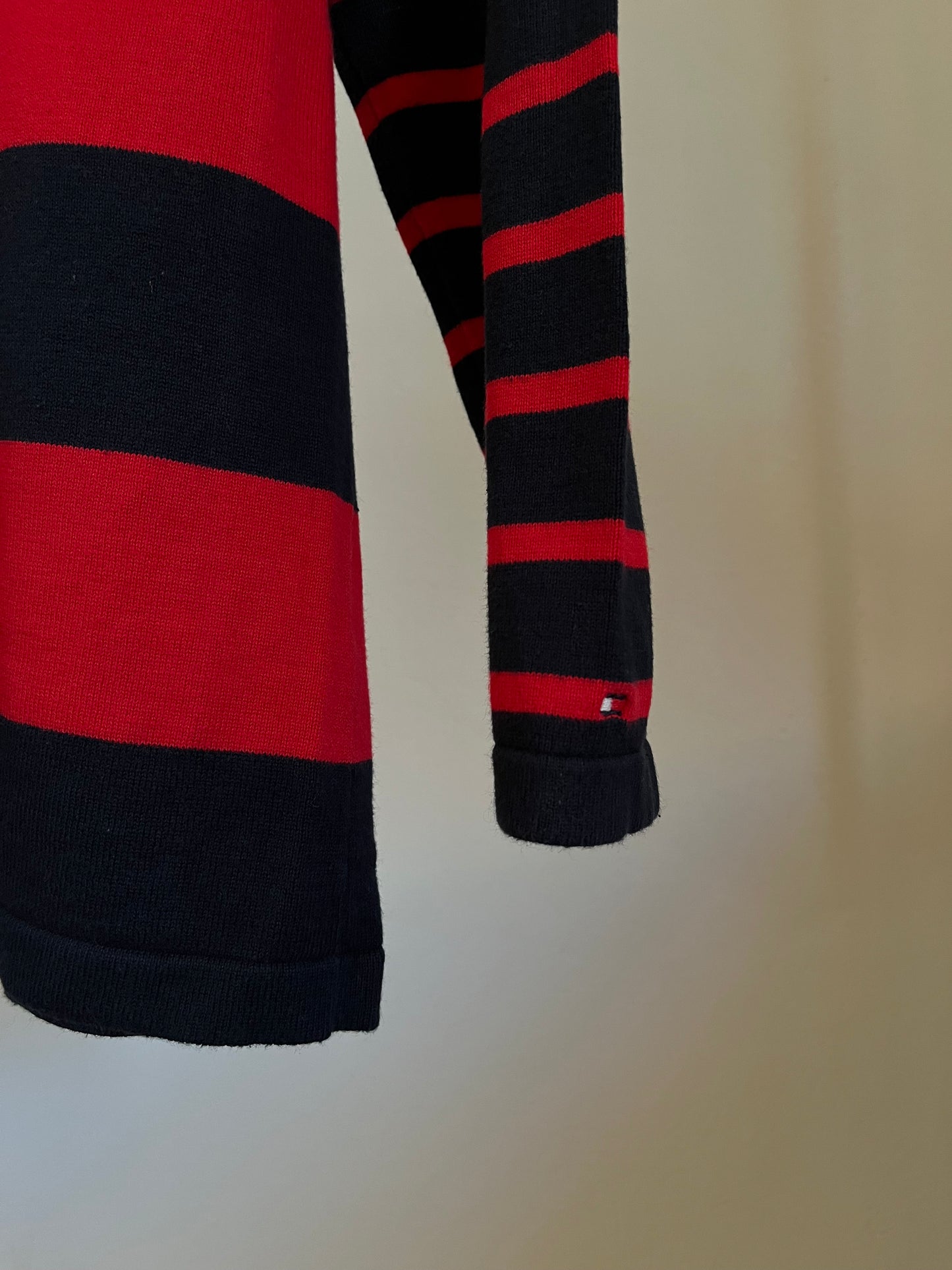 Maglione Tommy Hilfiger rosso e blu taglia L