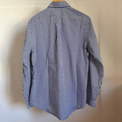 Camicia manica lunga Ralph Lauren bianca e blu taglia XXL