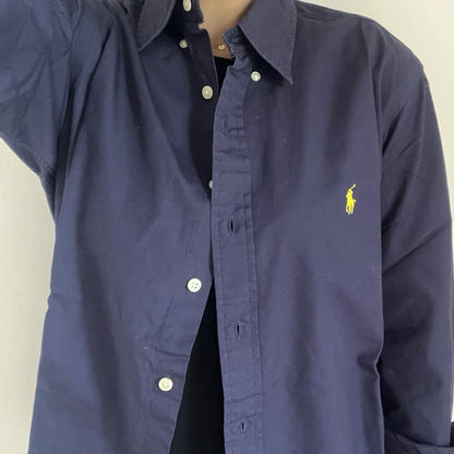 Camicia manica lunga Ralph Lauren blu taglia XL