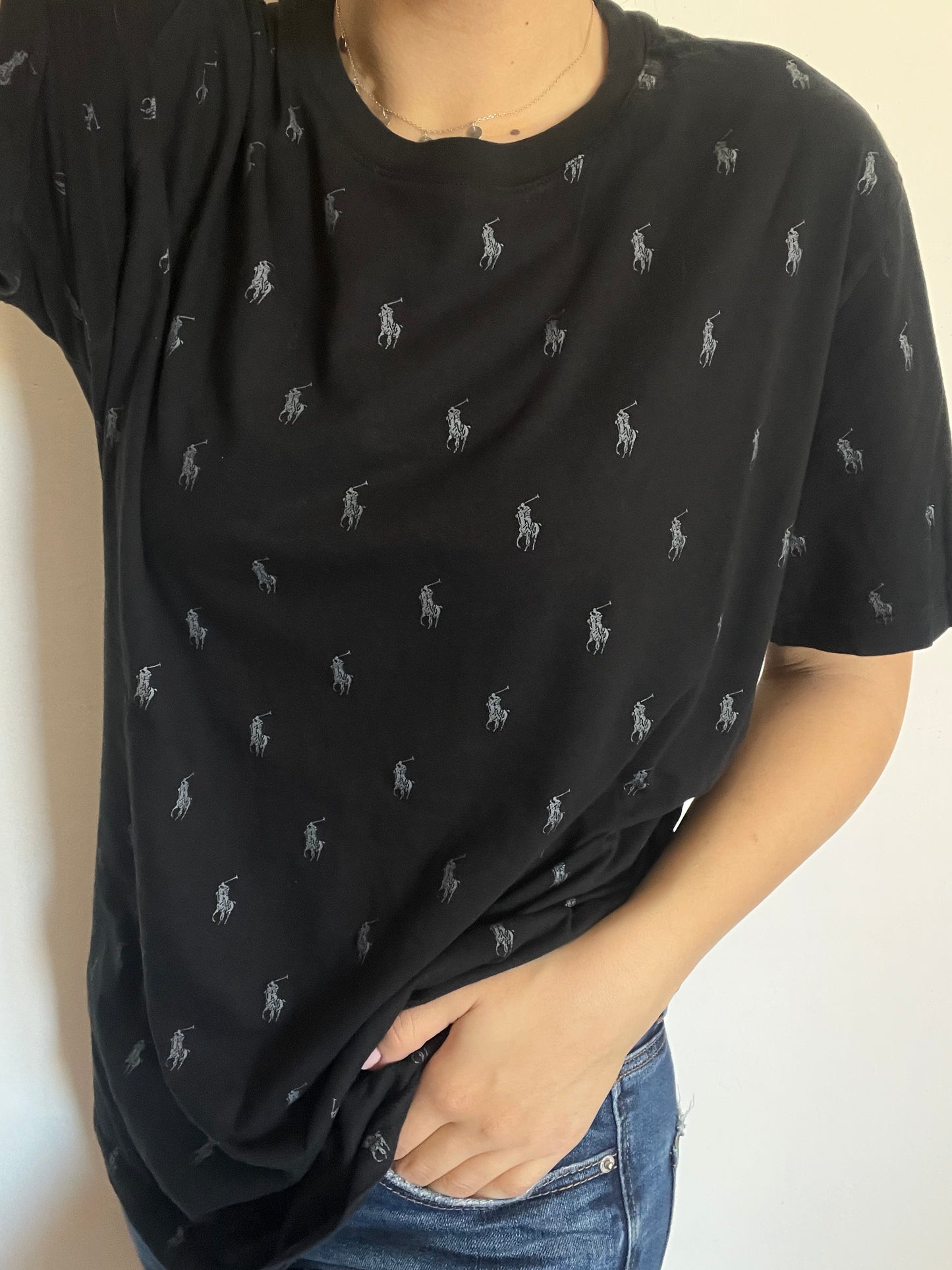 T-Shirt Ralph Lauren nera taglia XL