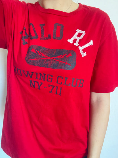 T-Shirt Ralph Lauren rossa taglia XL