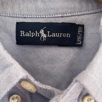 Camicia manica lunga Ralph Lauren Oxford azzurra taglia L