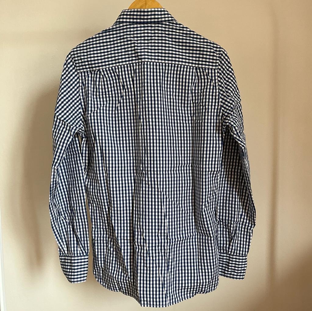 Camicia manica lunga Tommy Hilfiger bianca e blu taglia M