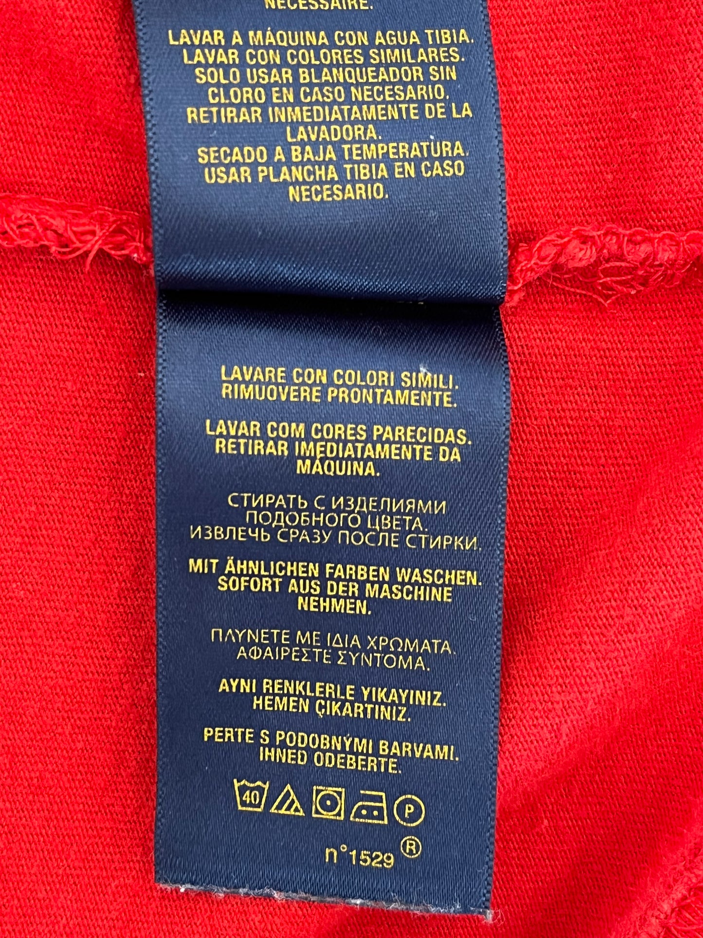 T-Shirt Ralph Lauren rossa taglia XL