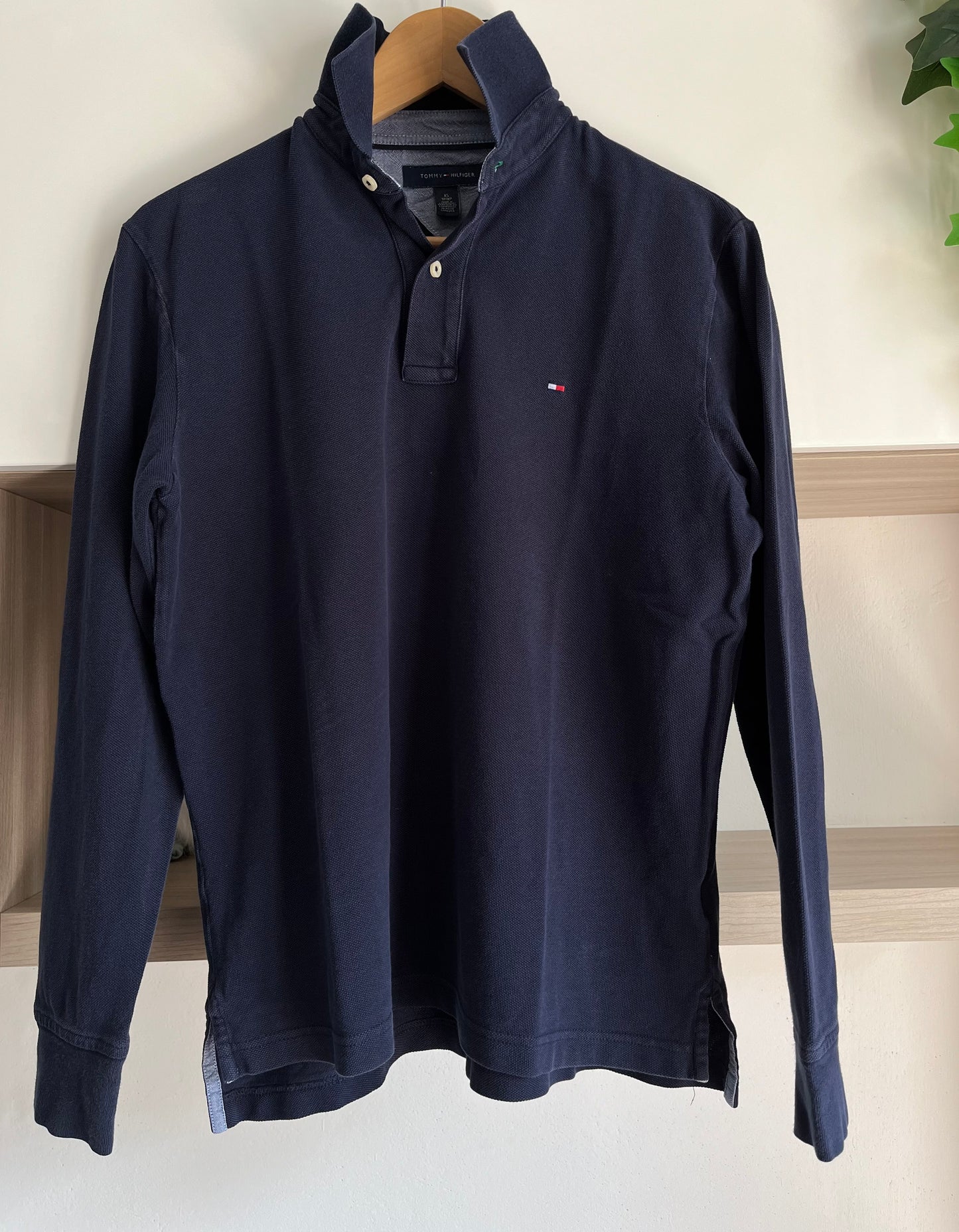 Polo manica lunga Tommy Hilfiger nera taglia M