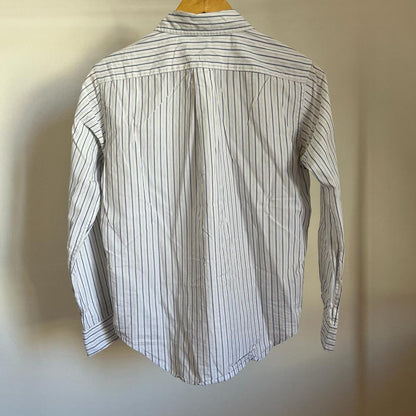 Camicia manica lunga Ralph Lauren bianca e blu taglia S