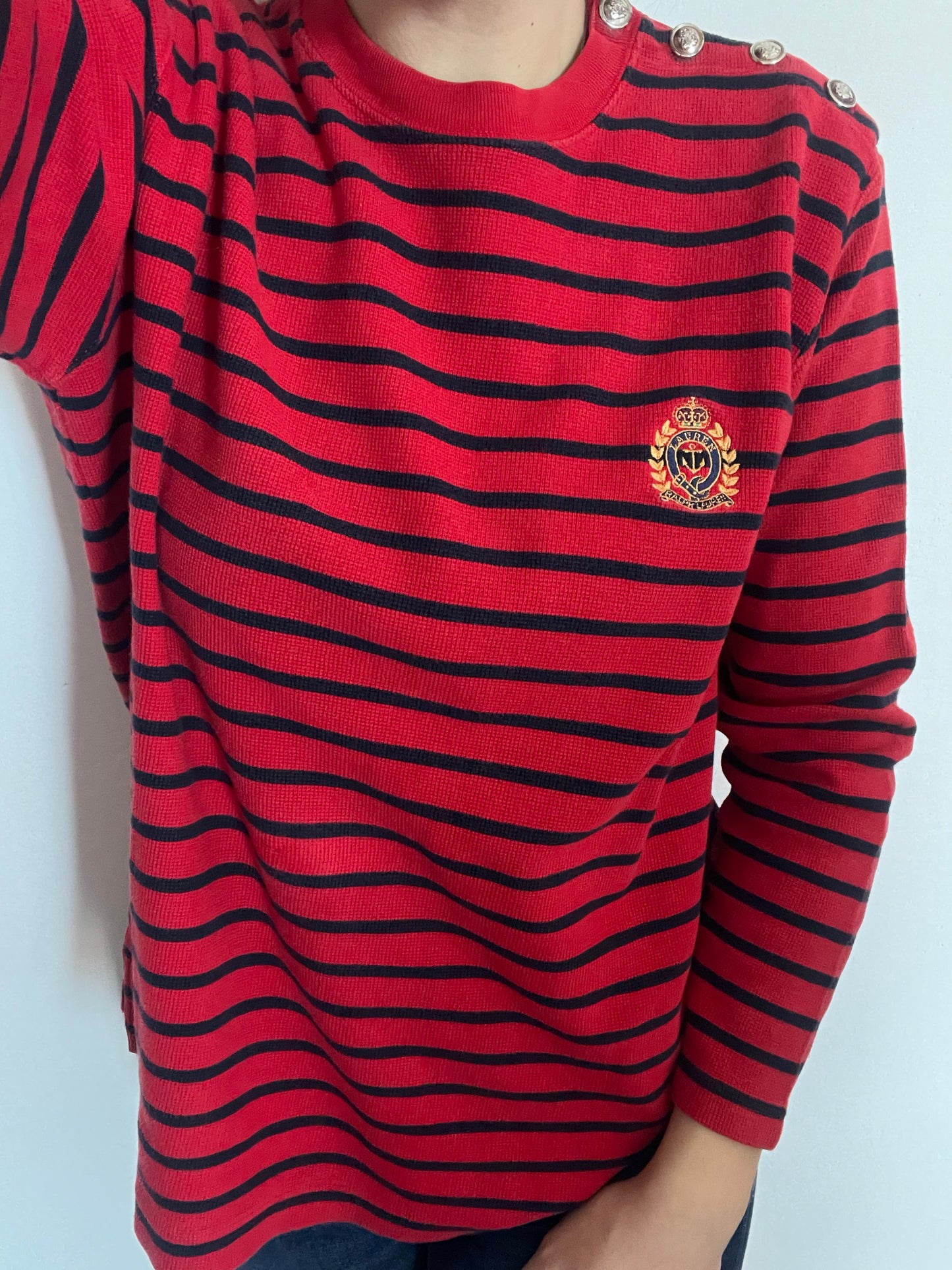 Maglione Ralph Lauren rosso e nero taglia S