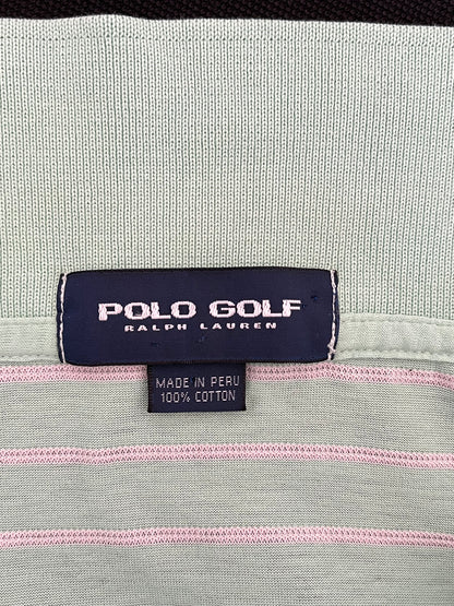 Polo Ralph Lauren verde e bianca taglia 4XL