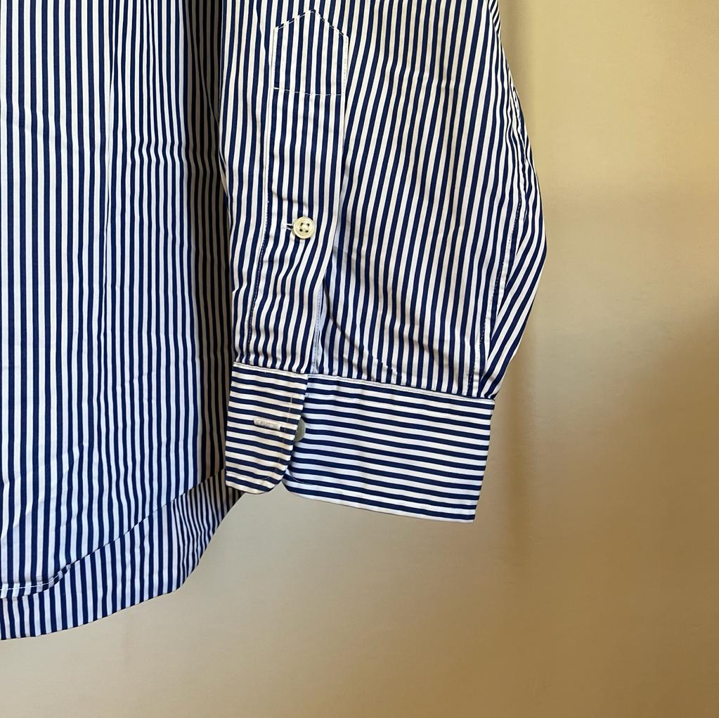 Camicia manica lunga Ralph Lauren bianca e blu taglia XXL