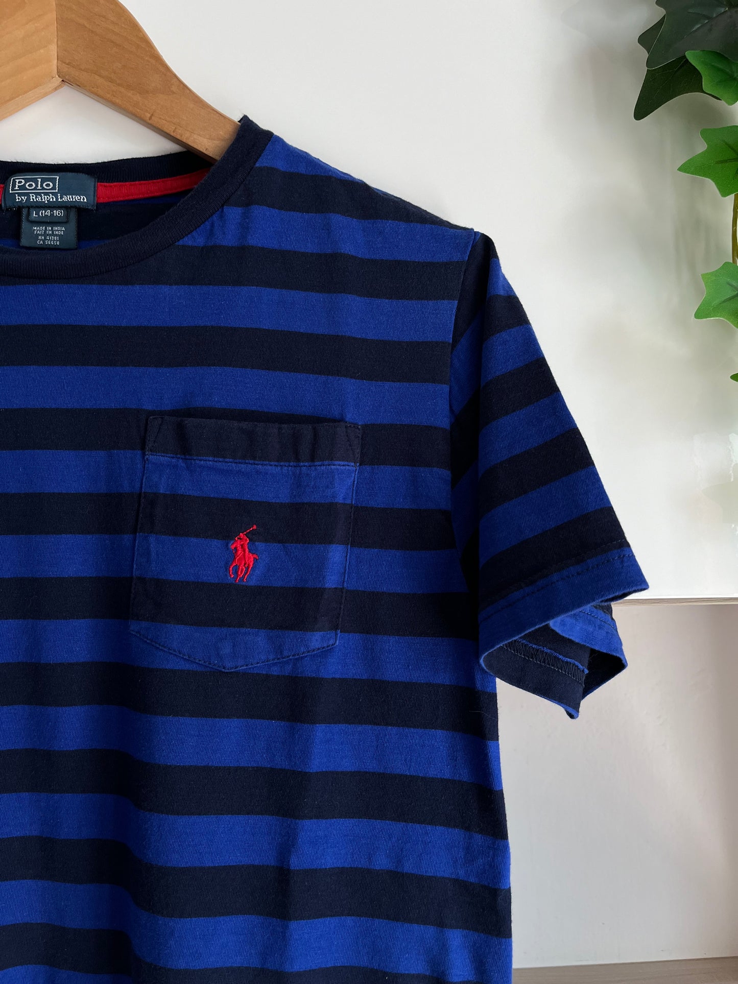 T-Shirt Ralph Lauren blu e nera taglia L