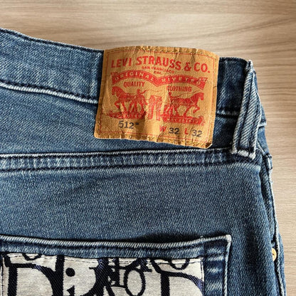 Jeans Levi’s 512 x Christian Dior taglia 46 custom