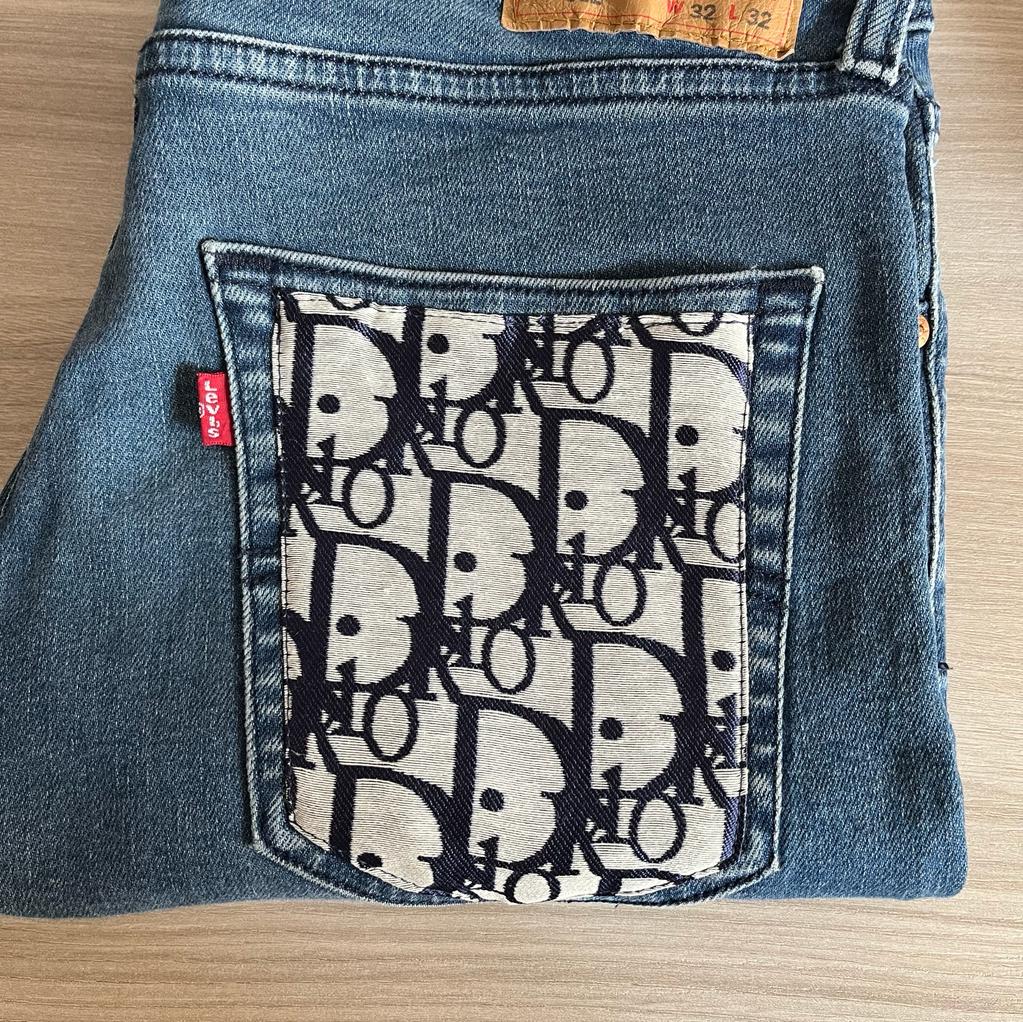 Jeans Levi’s 512 x Christian Dior taglia 46 custom