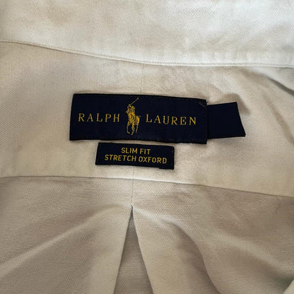 Camicione manica lunga Ralph Lauren Oxford bianco taglia XL