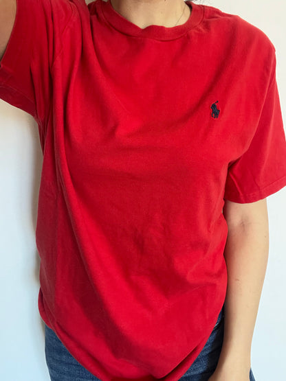 T-Shirt Ralph Lauren rossa taglia XL