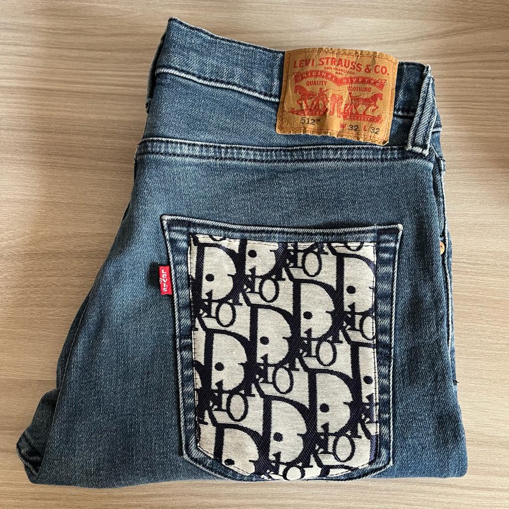 Jeans Levi’s 512 x Christian Dior taglia 46 custom