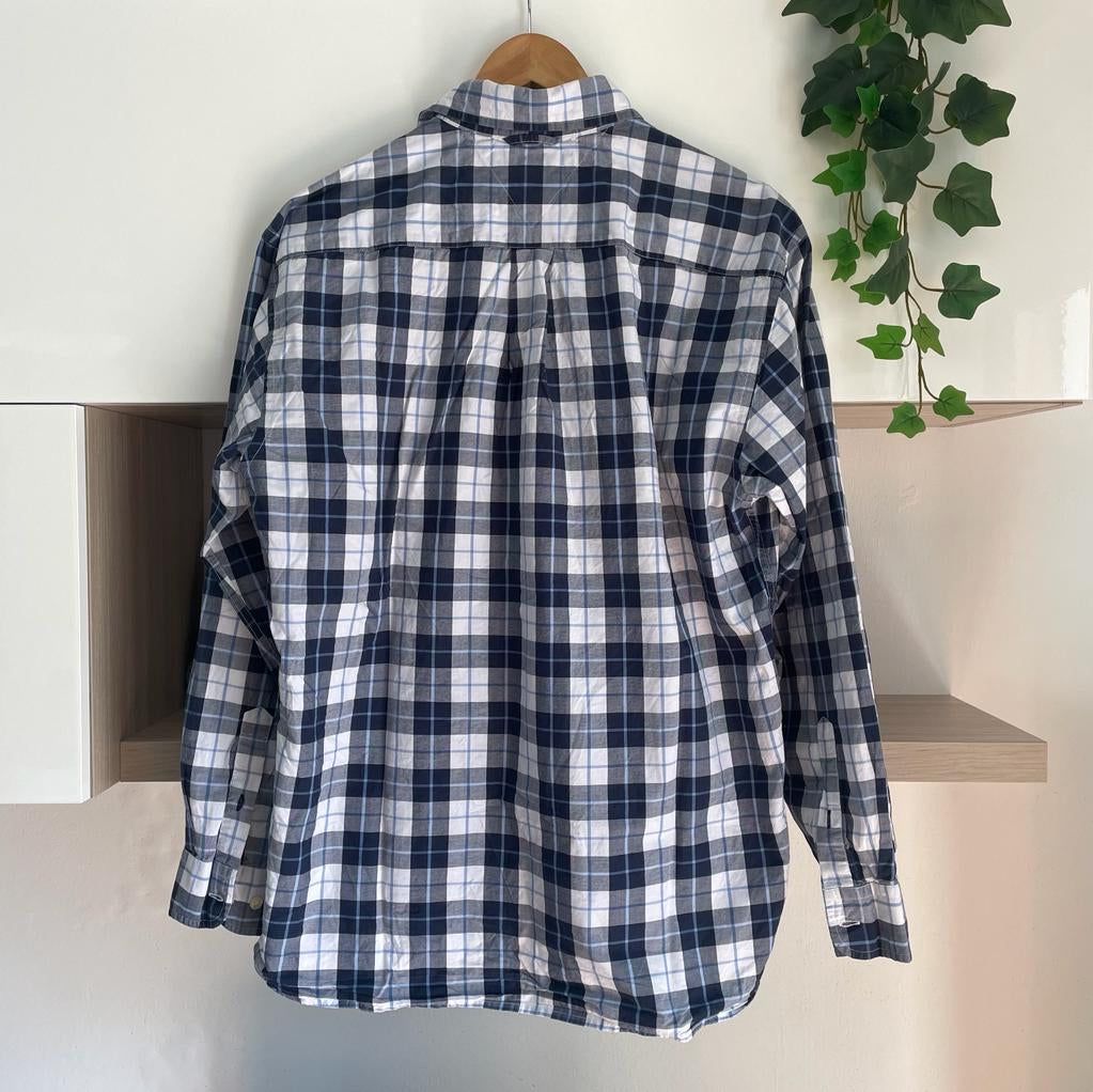 Camicia manica lunga Tommy Hilfiger bianca grigia e nera taglia XL