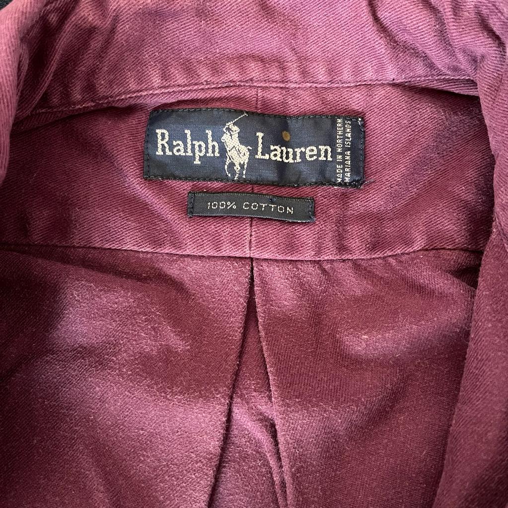Camicione manica lunga Ralph Lauren viola taglia XL