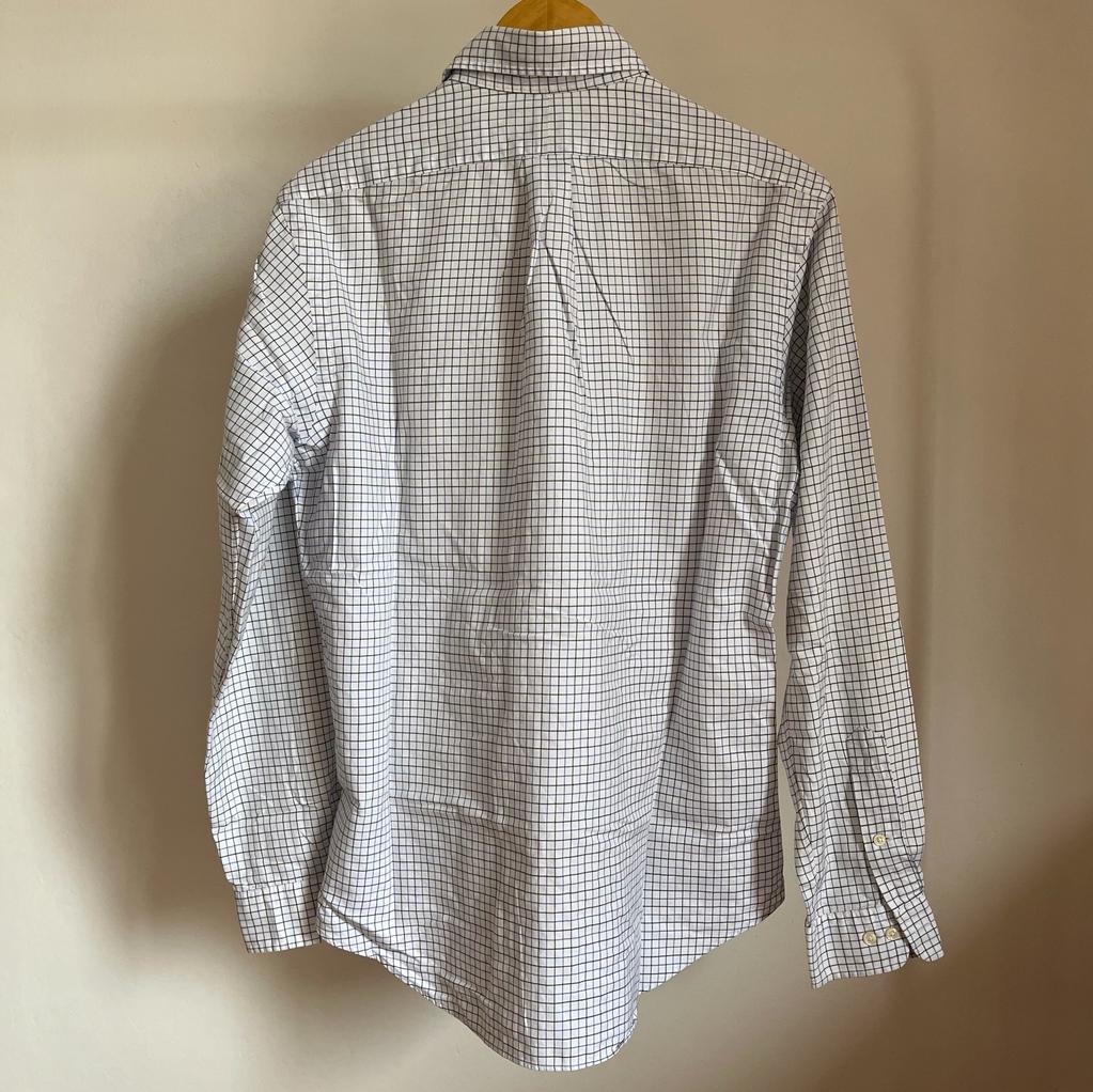 Camicia manica lunga Ralph Lauren bianca nera e azzurra taglia XXL