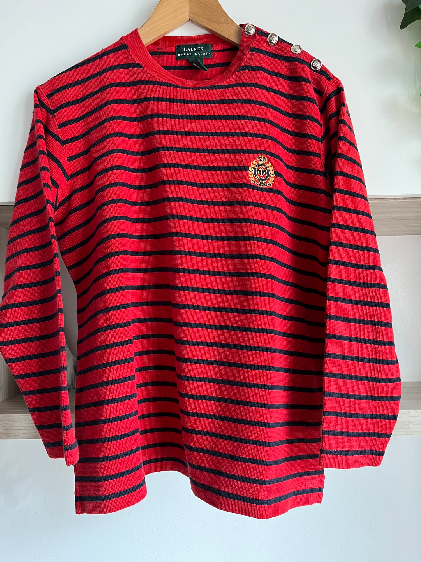 Maglione Ralph Lauren rosso e nero taglia S