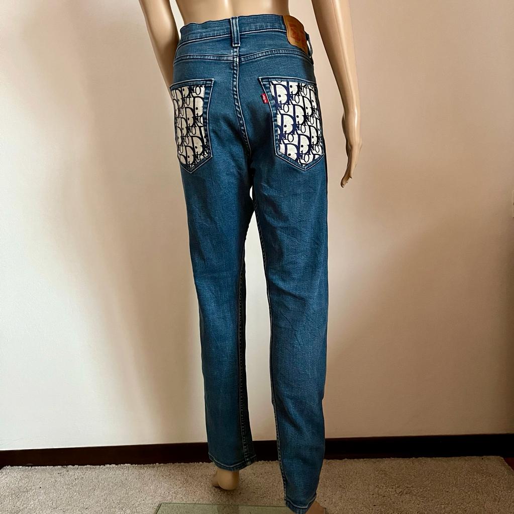 Jeans Levi’s 512 x Christian Dior taglia 46 custom