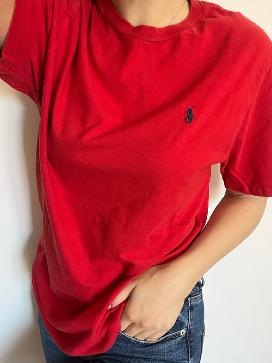 T-Shirt Ralph Lauren rossa taglia XL