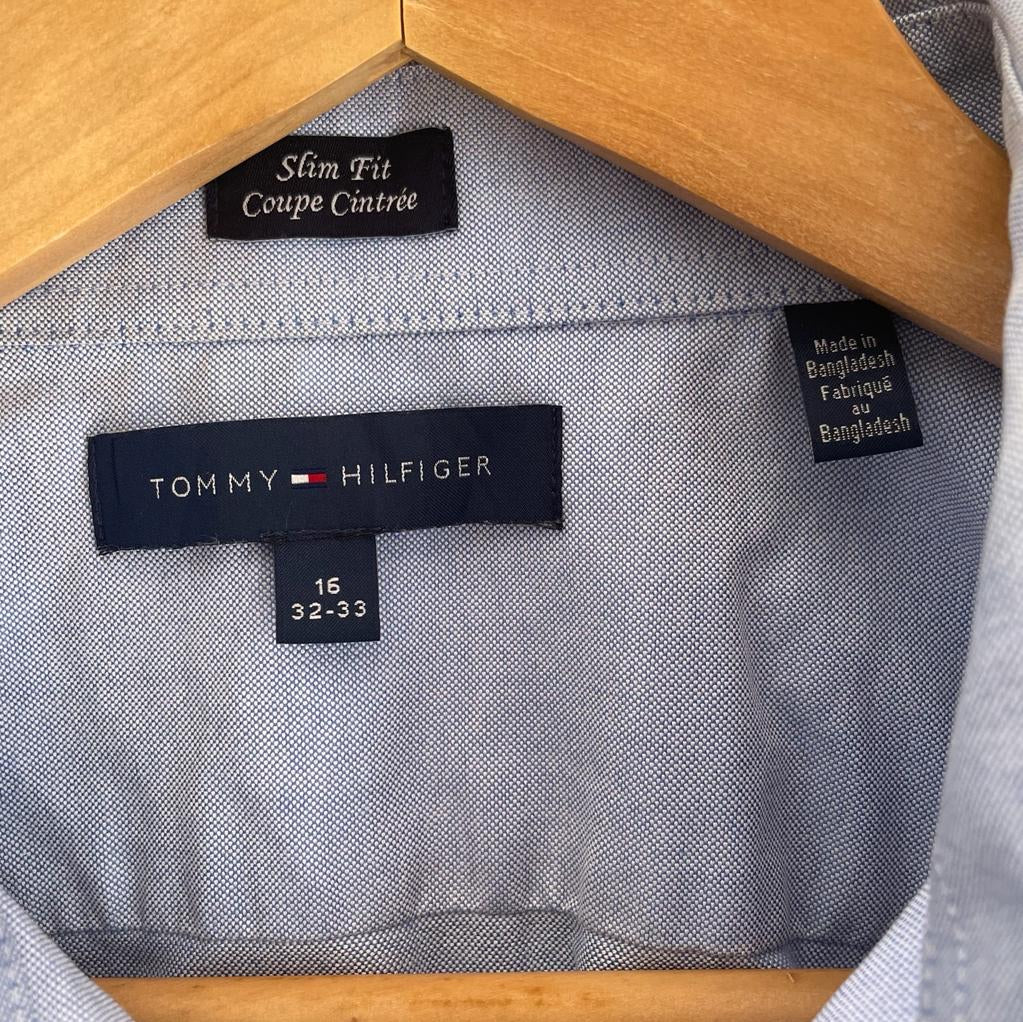 Camicia manica lunga Tommy Hilfiger azzurra taglia XL