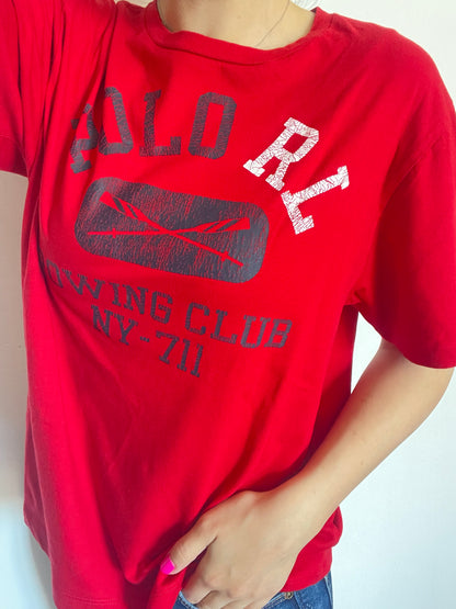 T-Shirt Ralph Lauren rossa taglia XL