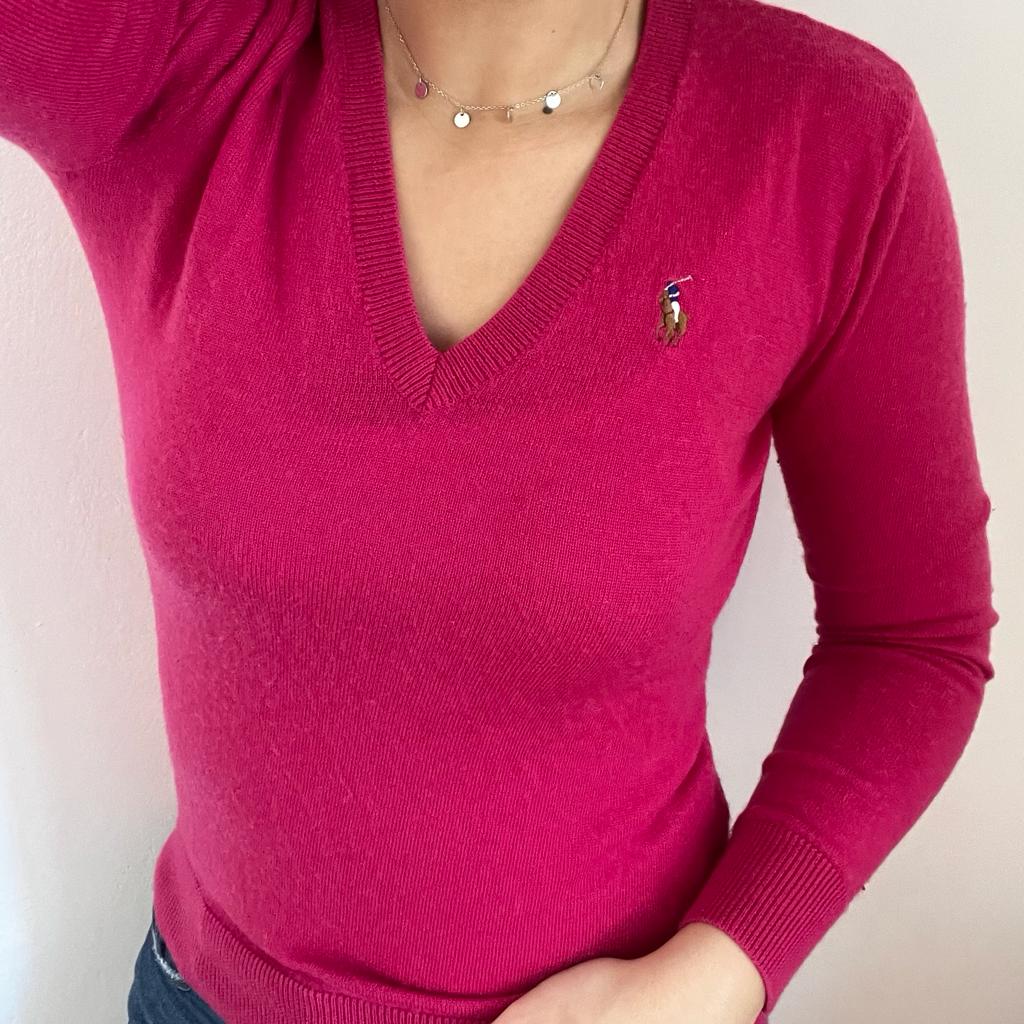 Maglione Ralph Lauren Oxford fucsia taglia S