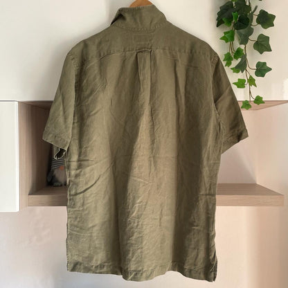 Camicia manica corta Ralph Lauren verde militare taglia XL