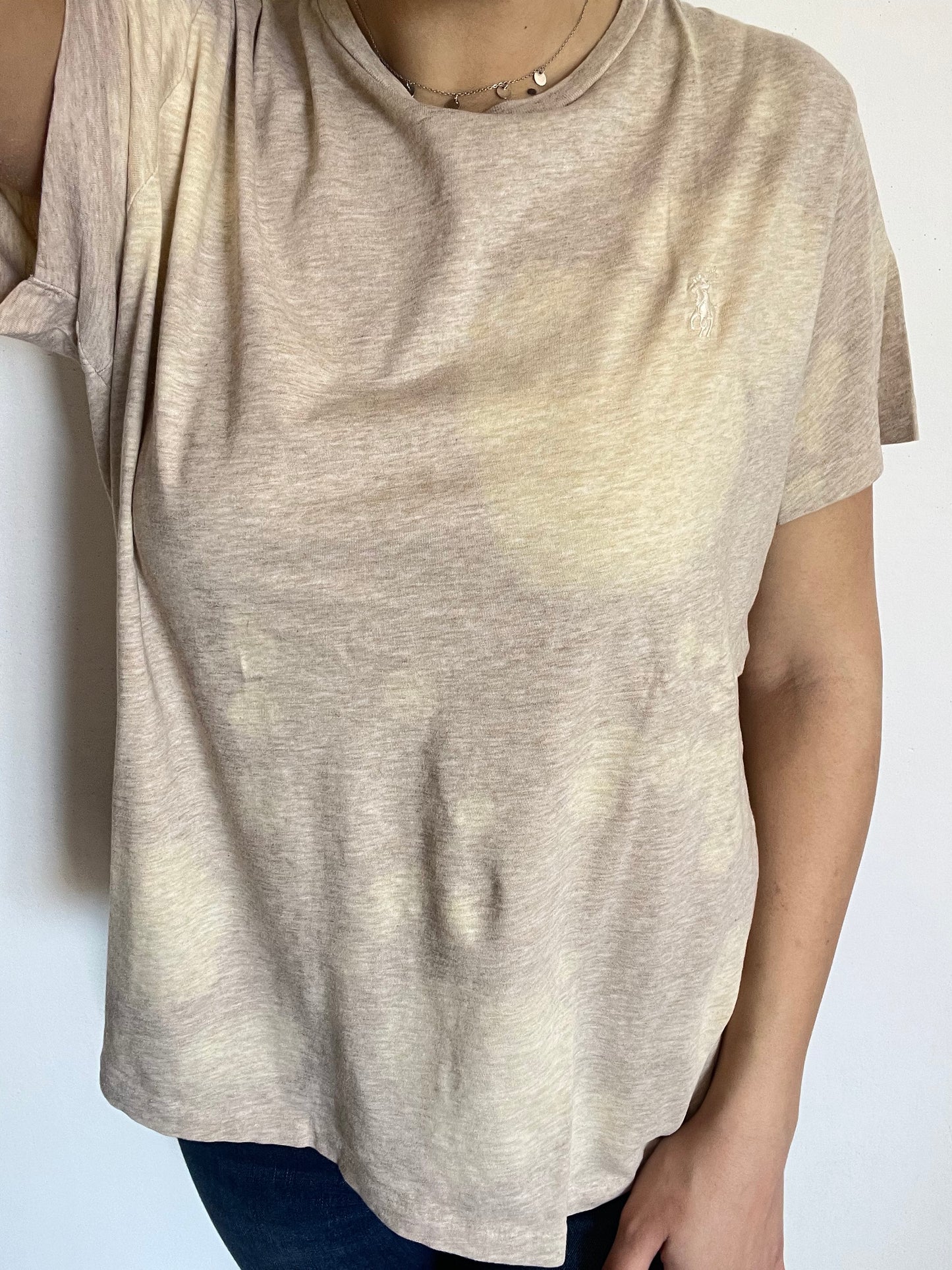 T-Shirt Ralph Lauren beige taglia L