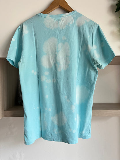 T-Shirt Ralph Lauren azzurra e bianca taglia XL