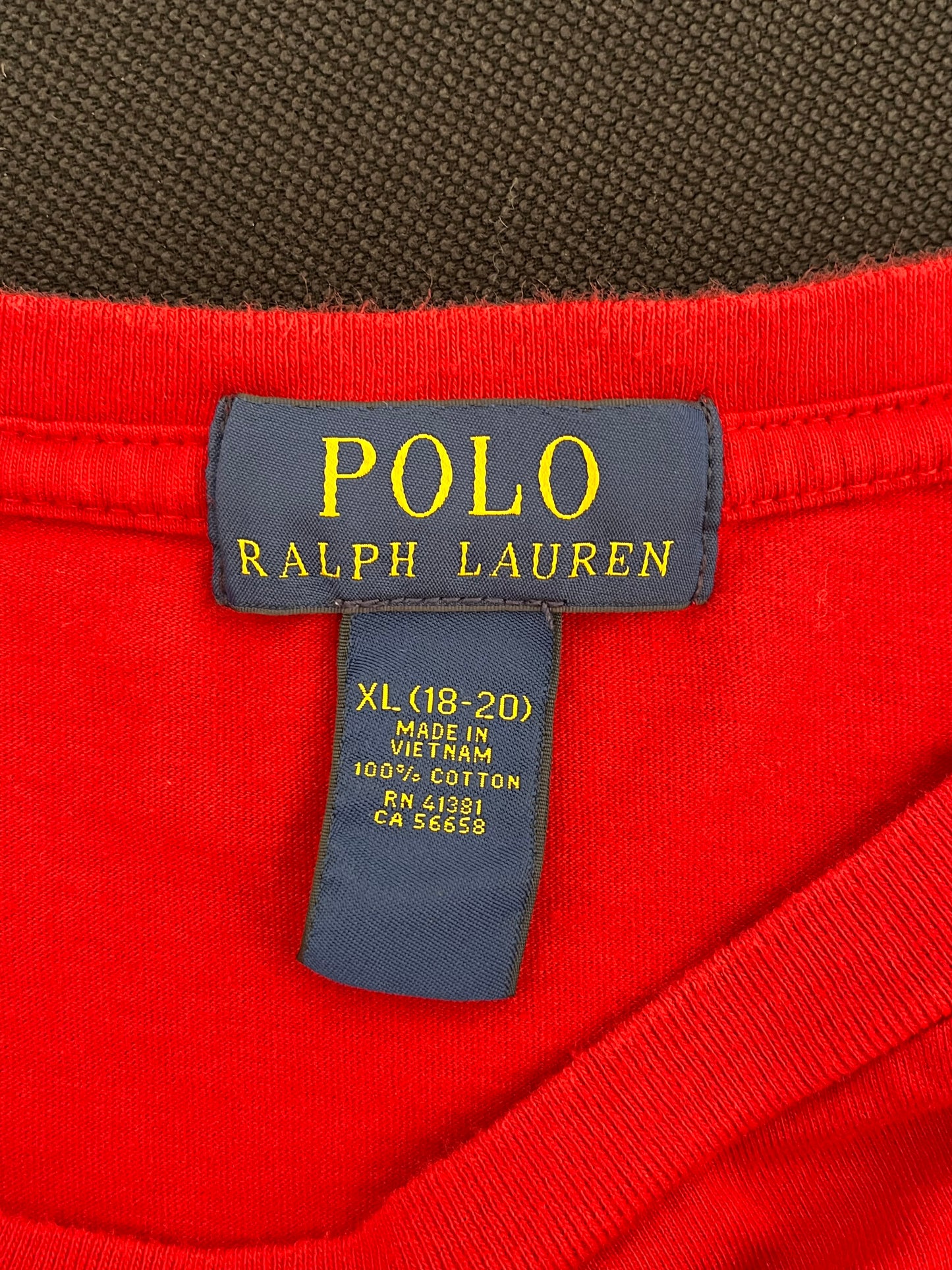 T-Shirt Ralph Lauren rossa taglia XL