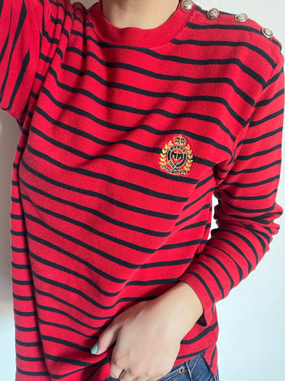 Maglione Ralph Lauren rosso e nero taglia S