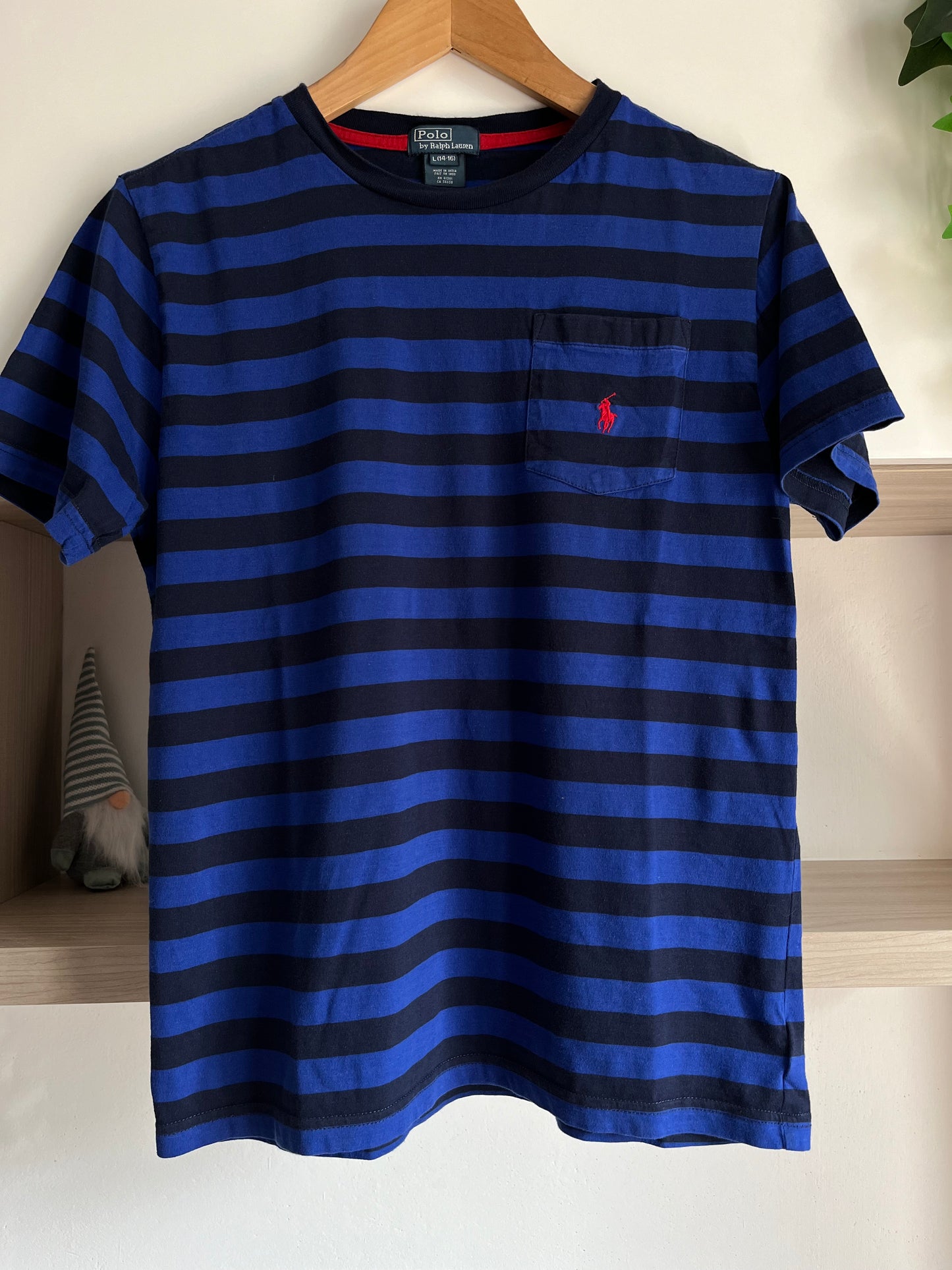 T-Shirt Ralph Lauren blu e nera taglia L