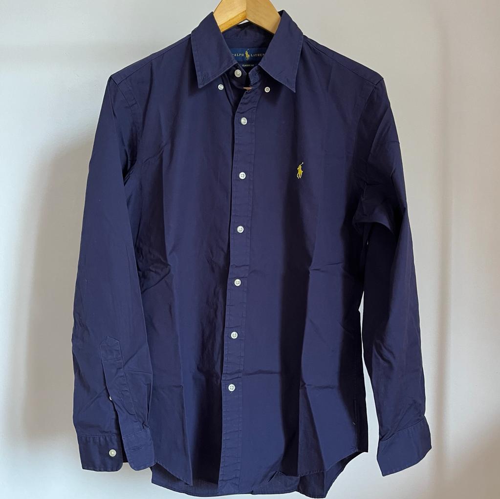 Camicia manica lunga Ralph Lauren blu taglia XL